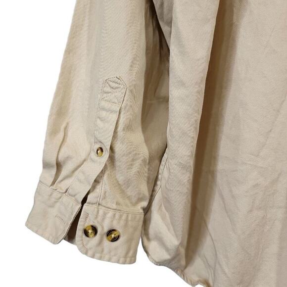 Scandia Woods Button Down Shirt Size Xl Mens Work Cotton Layer Fall Tan Beige  - Picture 6 of 7